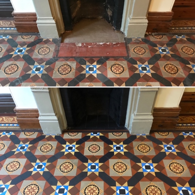 Victorian tile floor repairs